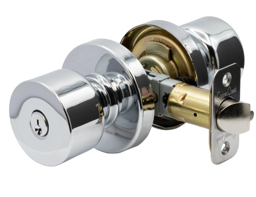 Metro Round Steel Polished Stainless PS Door Knob Polished Stainless 1