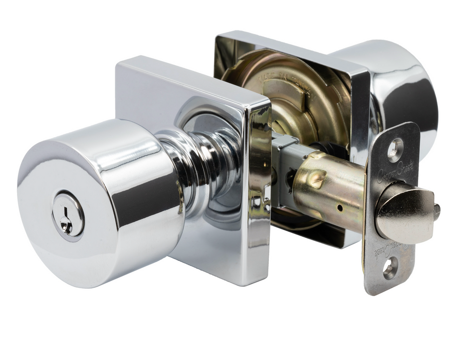 Metro Square Steel Polished Stainless PS Door Knob Polished Stainless 1
