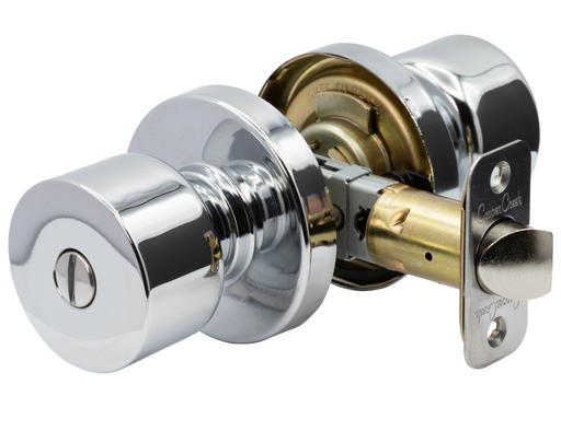 Metro Round Steel Polished Stainless PS Door Knob Polished Stainless 1