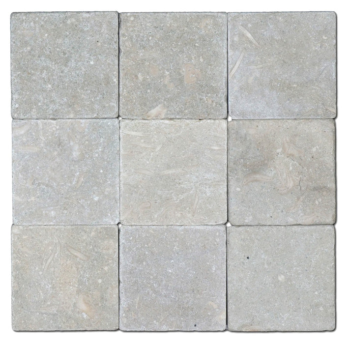 Sea Grass Antique Limestone Tile - 4" x 4"