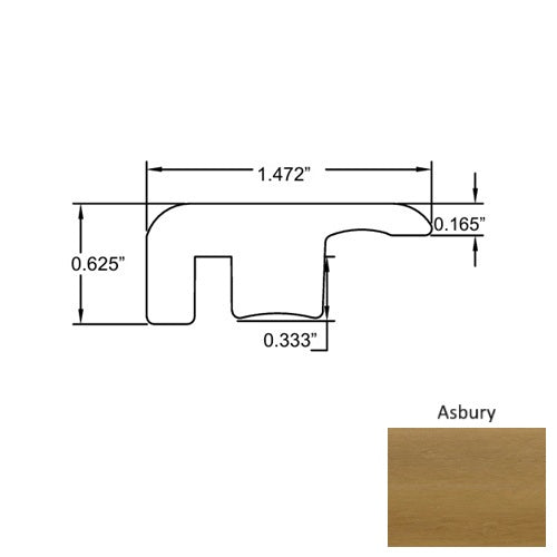 Seaside Wood Asbury End Cap Embossed 1
