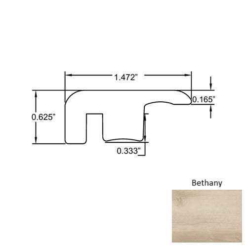 Seaside Wood Bethany End Cap Embossed 1
