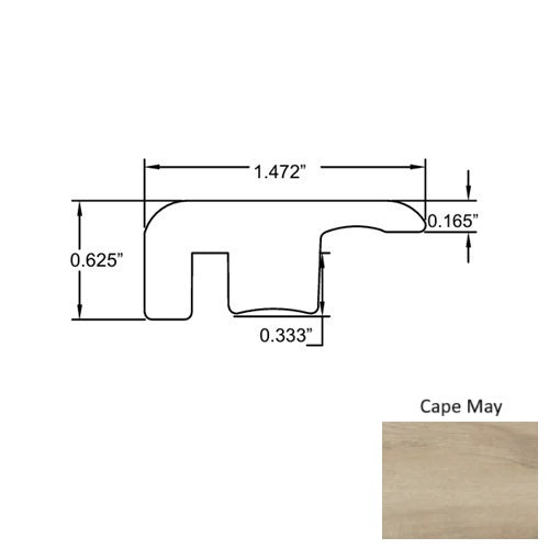 Seaside Wood Cape May End Cap Embossed 1