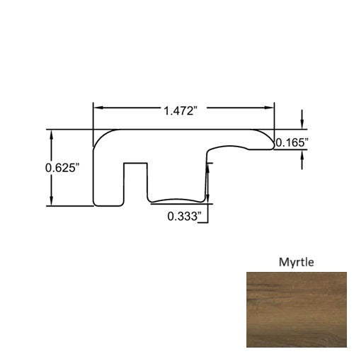 Seaside Wood Myrtle End Cap Embossed 1