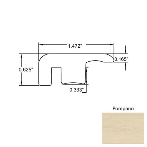 Seaside Wood Pompano End Cap Embossed 1
