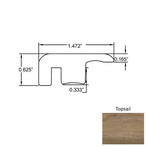Seaside Wood Topsail End Cap Embossed 1