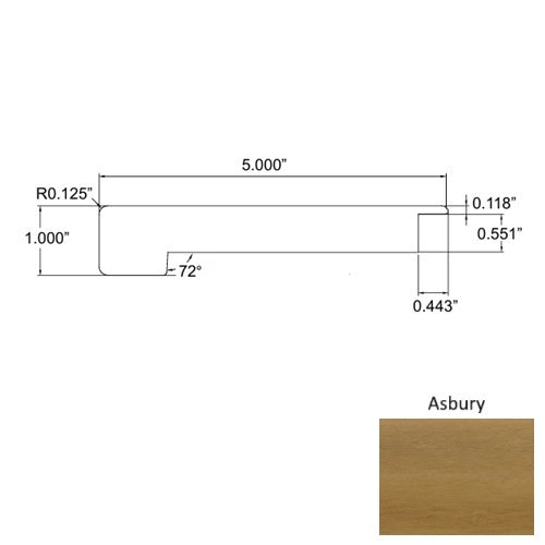 Seaside Wood Asbury Overlap Square Stair Nose Embossed 1