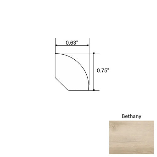 Seaside Wood Bethany Quarter Round Embossed 1