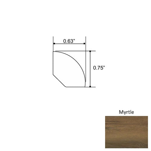 Seaside Wood Myrtle Quarter Round Embossed 1