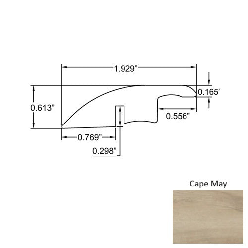 Seaside Wood Cape May Reducer Embossed 1