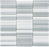 Full Sheet Sample - Aquatica Element Shades Of Grey Blend Stacked Glass Mosaic - 1" x 4" Glossy