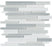 Full Sheet Sample - Aquatica Element Shades Of Grey Random Linear Glass Mosaic - 11.75" x 11.75" Glossy