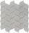 Full Sheet Sample - Aquatica Element Shadow Petal Glass Mosaic - 11.25" x 11.75" Glossy