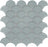 Full Sheet Sample - Aquatica Element Shadow Scallop Glass Mosaic - 11.75" x 11.75" Glossy