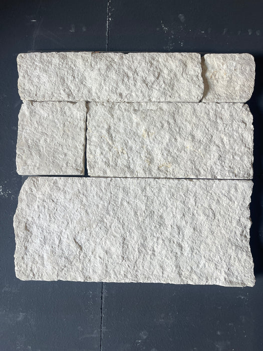 Sierra White Split Face Limestone Veneer - 4" x 8"
