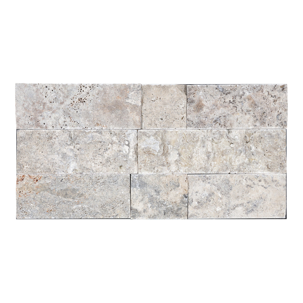 Titanium Travertine Veneer - Split Face