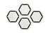 Black & White Blend Marble Mosaic - 6" Hexagon