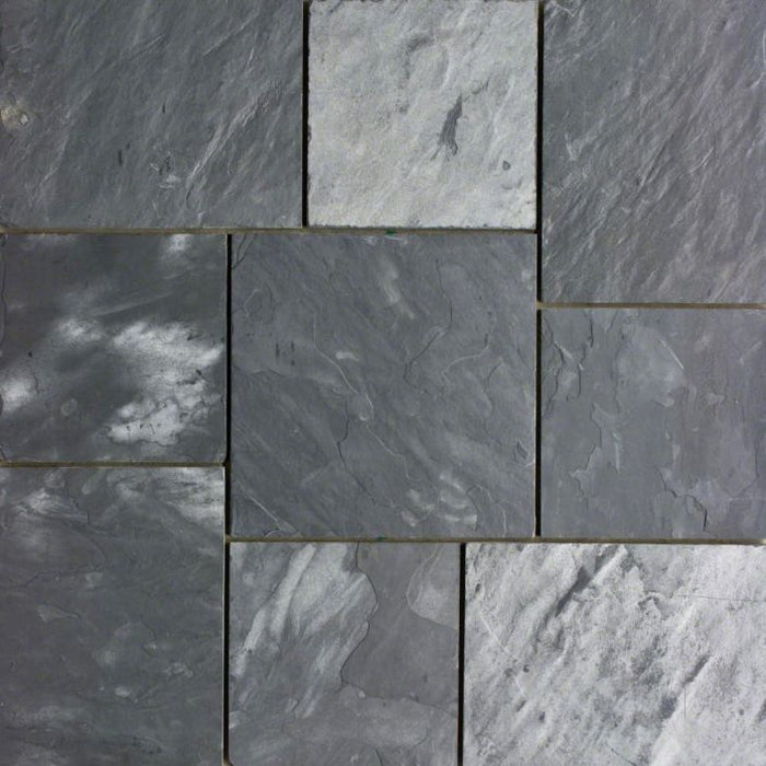 Full Tile Sample - Silver Blue Slate Tile - 8" x 16" x 1/2" Natural Cleft Face, Gauged Back