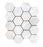 Full Sheet Sample - Mother Of Pearl Silver Hexagon Porcelain Mosaic - 3" x 3" Matte