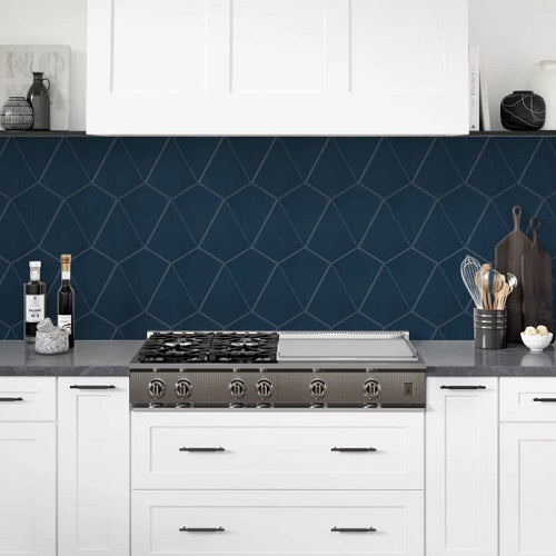 Skite Navy Ceramic Tile - Glossy