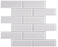 Full Sheet Sample - Aquatica Element Skylight Staggered Glass Mosaic - 2" x 6" x 8 MM Glossy