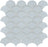 Full Sheet Sample - Aquatica Element Skylight Scallop Glass Mosaic - 11.75" x 11.75" Glossy