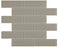 Full Sheet Sample - Aquatica Element Smoke Staggered Glass Mosaic - 2" x 6" x 8 MM Glossy