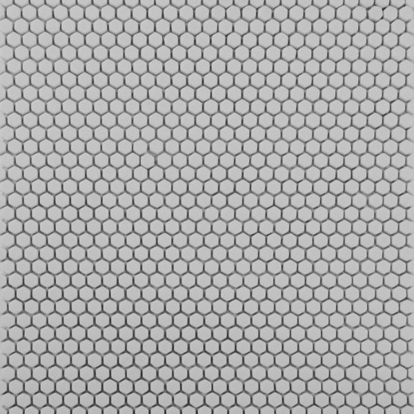Clearance Sale! Geometro Solid H1 Smoke Recycled Glass Mosaic - 11 7/8" x 12 3/16"