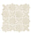 Full Sheet Sample - Solida Ivory Cross & Star Porcelain Mosaic - 13.25" x 13.25" x 3 MM Matte