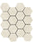 Full Sheet Sample - Solida Ivory Hexagon Porcelain Mosaic - 3" x 3" x 3 MM Matte