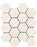 Full Sheet Sample - Solida Sand Hexagon Porcelain Mosaic - 3" x 3" x 3 MM Matte