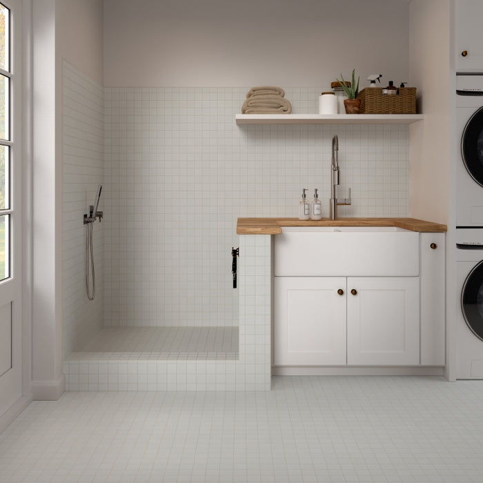 Source Pure White Porcelain Mosaic - 2" x 2"