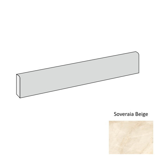Marmi Lux Porcelain Soveraia Beige MSB1 Bullnose Natural 1