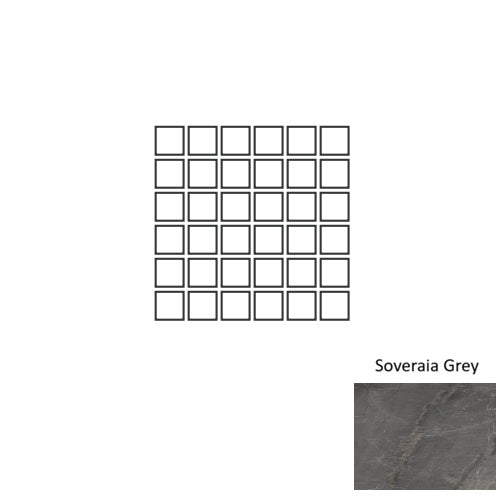 Marmi Lux Porcelain Soveraia Grey MSG3 Mosaic Natural 1