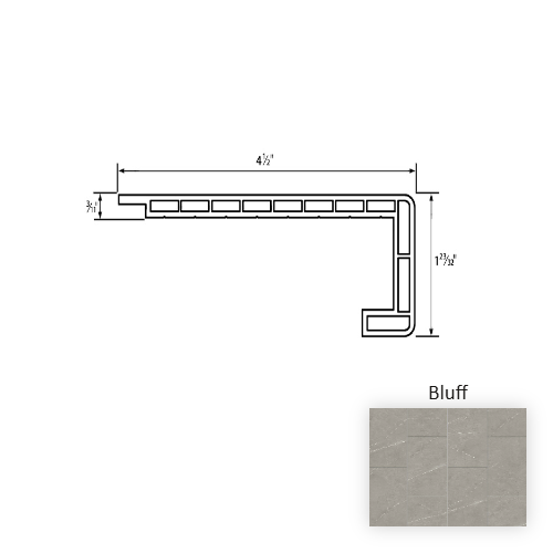 Colonnade Vinyl Bluff Square Overlap Stair Nose Embossed 1