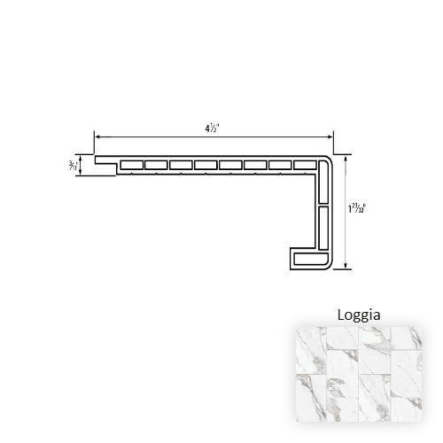 Colonnade Vinyl Loggia Square Overlap Stair Nose Embossed 1