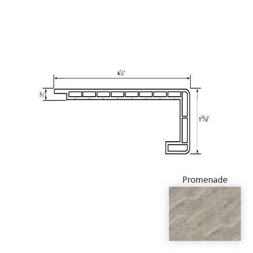 Colonnade Vinyl Promenade Square Overlap Stair Nose Embossed 1