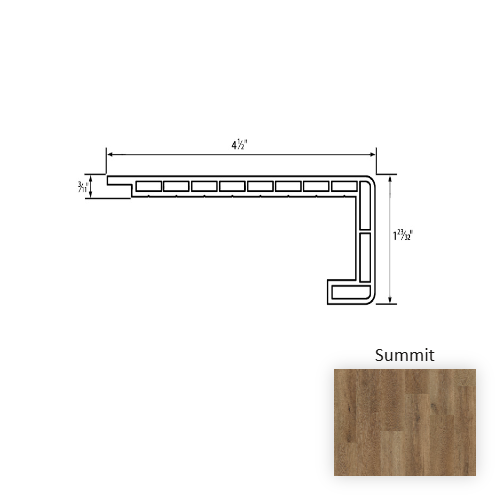 Meadow Woods Vinyl Summit Square Overlap Stair Nose Embossed 1