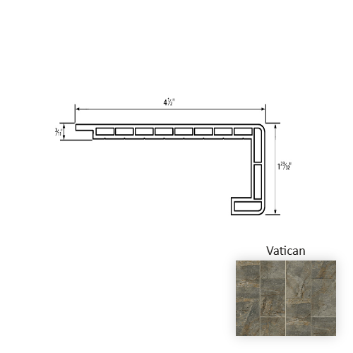 Colonnade Vinyl Vatican Square Overlap Stair Nose Embossed 1