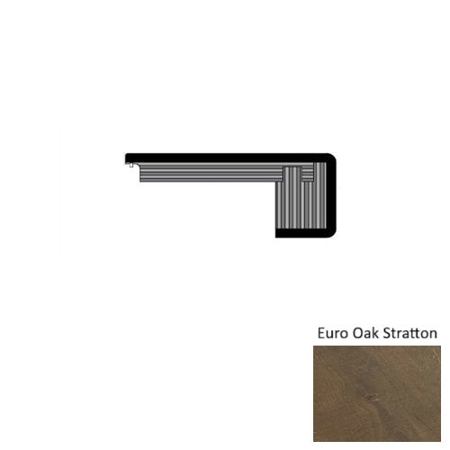 Mill Creek Wood Euro Oak Stratton Square Stair Nose Urethane 1