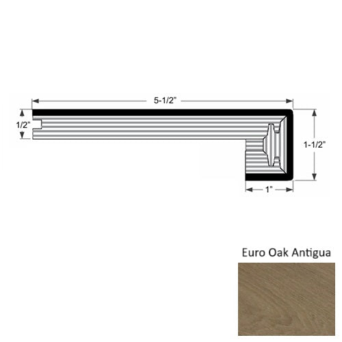 Islands Wood Euro Oak Antigua Square Stair Nose Urethane 1