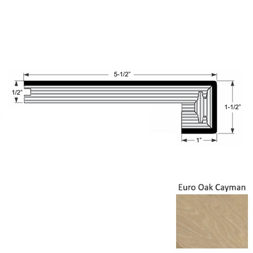 Islands Wood Euro Oak Cayman Square Stair Nose Urethane 1