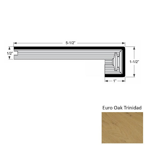 Islands Wood Euro Oak Trinidad Square Stair Nose Urethane 1