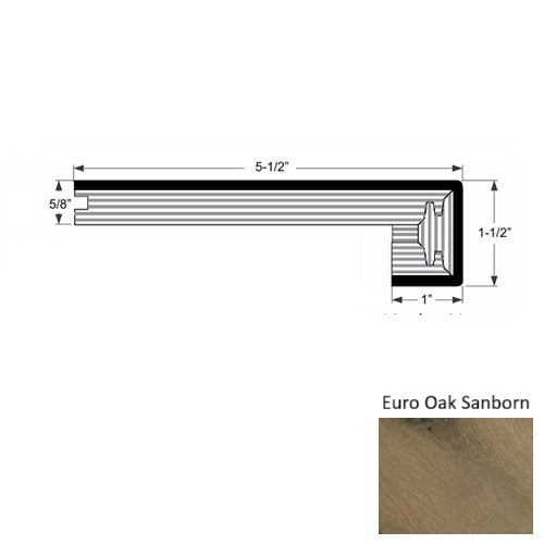 Mill Creek Wood Euro Oak Sanborn Square Stair Nose Urethane 1