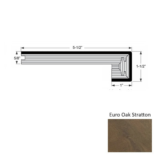 Mill Creek Wood Euro Oak Stratton Square Stair Nose Urethane 1