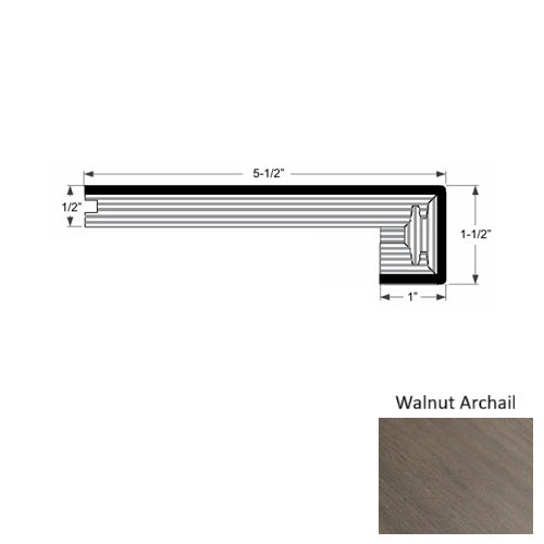 Provence III Wood Walnut Archail Square Stair Nose Urethane 1