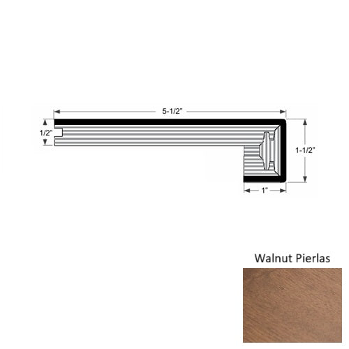 Provence III Wood Walnut Pierlas Square Stair Nose Urethane 1