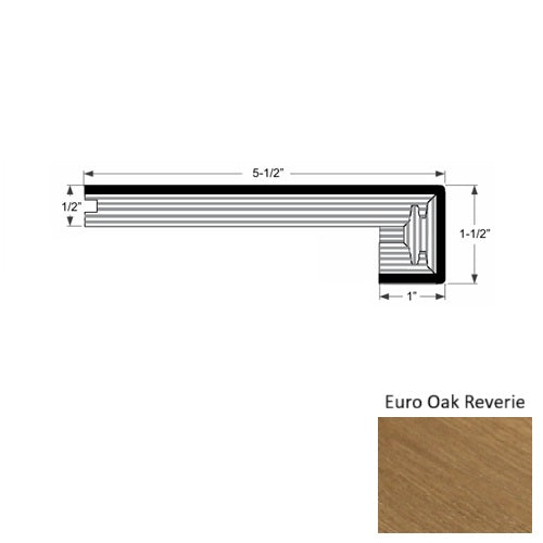 Provence III Wood Euro Oak Reverie Square Stair Nose Urethane 1
