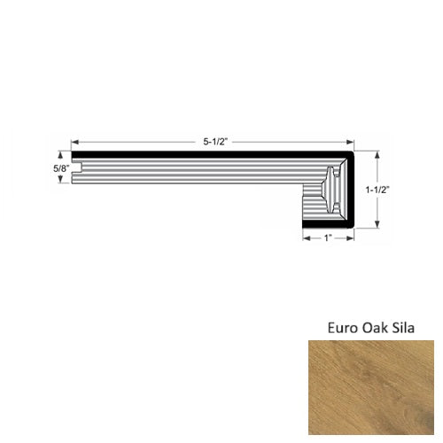 Terreno Wood Euro Oak Sila Square Stair Nose Urethane 1
