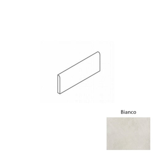 Full Liner Sample - St. Croix Bianco Porcelain Bullnose - 3" x 12" x 9 MM Matte